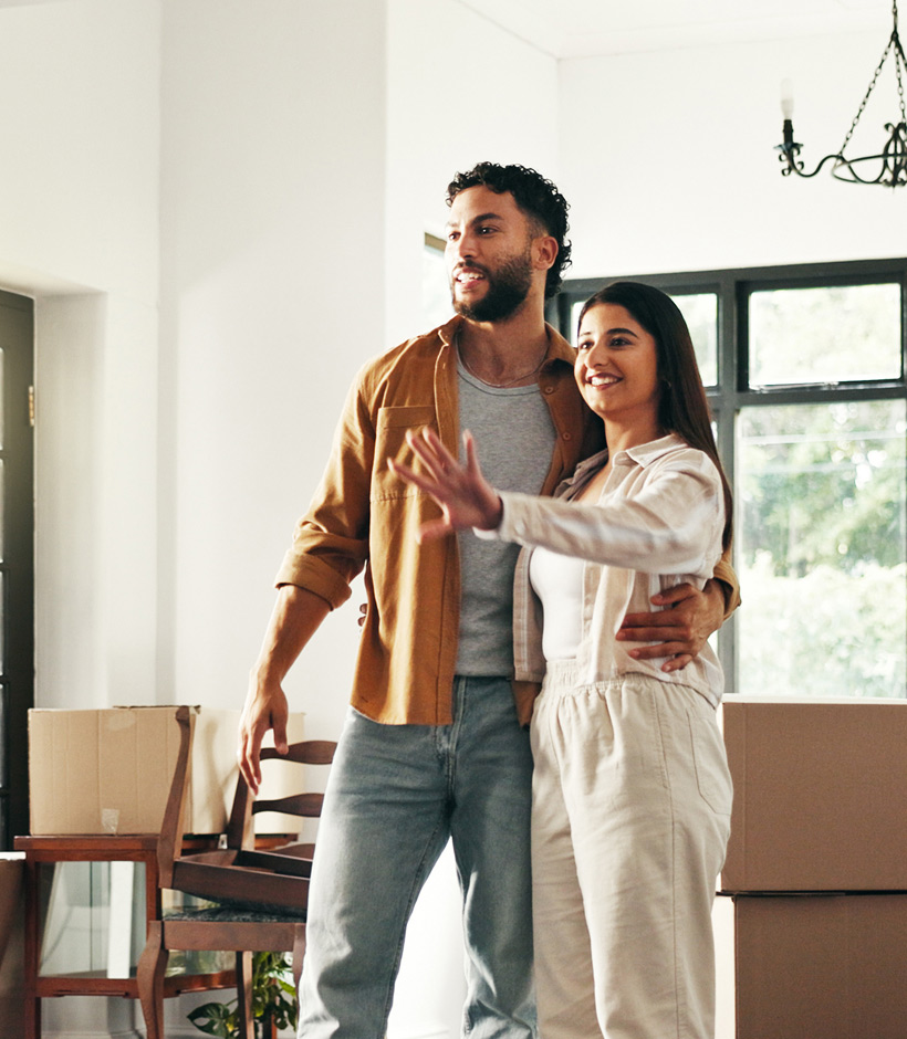couple in new house